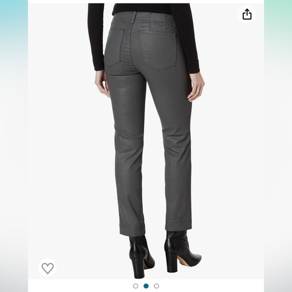 Kut from the Kloth Black Coated Reese Ankle Straight Pants - Picture 2 of 10